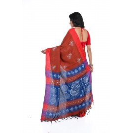 HANDWOVEN KANTHA STITCH SAREE
